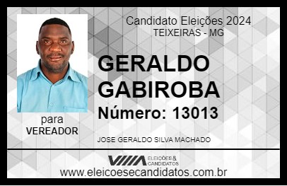 Candidato GERALDO GABIROBA 2024 - TEIXEIRAS - Eleições