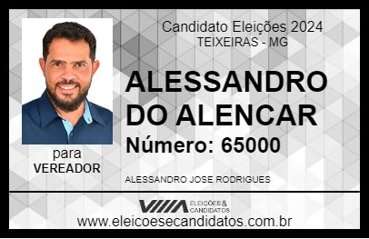 Candidato ALESSANDRO DO ALENCAR 2024 - TEIXEIRAS - Eleições