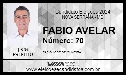 Candidato FABIO AVELAR 2024 - NOVA SERRANA - Eleições