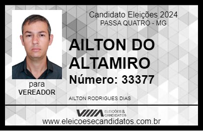 Candidato AILTON DO ALTAMIRO 2024 - PASSA QUATRO - Eleições