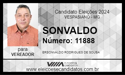 Candidato SONVALDO 2024 - VESPASIANO - Eleições