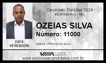 Candidato OZEIAS SILVA 2024 - VESPASIANO - Eleições