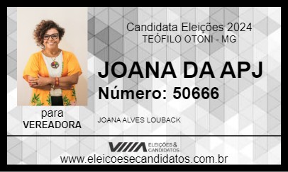 Candidato JOANA DA APJ 2024 - TEÓFILO OTONI - Eleições