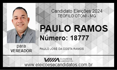 Candidato PAULO RAMOS 2024 - TEÓFILO OTONI - Eleições