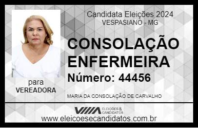 Candidato CONSOLAÇÃO ENFERMEIRA 2024 - VESPASIANO - Eleições