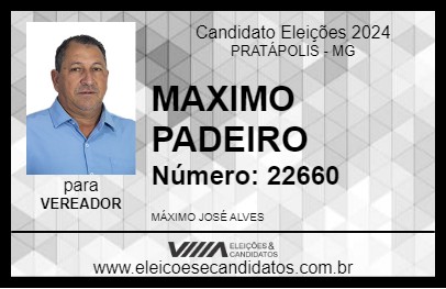 Candidato MAXIMO PADEIRO 2024 - PRATÁPOLIS - Eleições