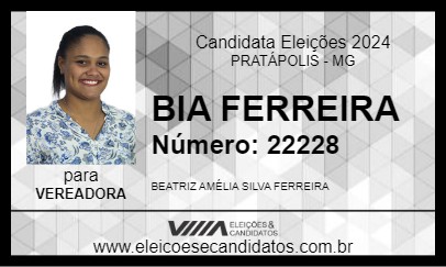 Candidato BIA FERREIRA 2024 - PRATÁPOLIS - Eleições