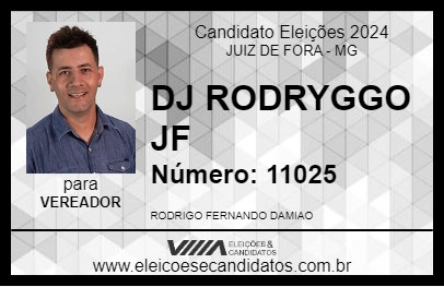 Candidato DJ RODRYGGO JF 2024 - JUIZ DE FORA - Eleições