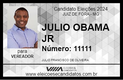 Candidato JULIO OBAMA JR 2024 - JUIZ DE FORA - Eleições