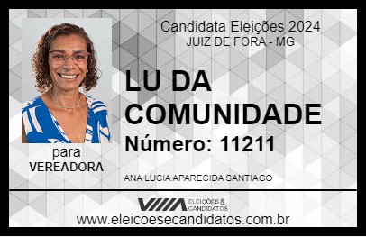 Candidato LU DA COMUNIDADE 2024 - JUIZ DE FORA - Eleições