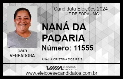 Candidato NANÁ DA PADARIA 2024 - JUIZ DE FORA - Eleições