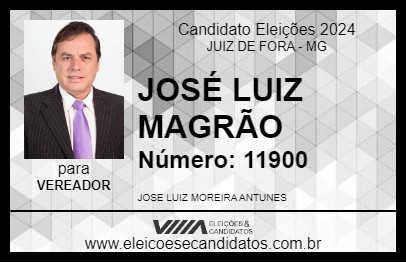 Candidato JOSÉ LUIZ MAGRÃO 2024 - JUIZ DE FORA - Eleições