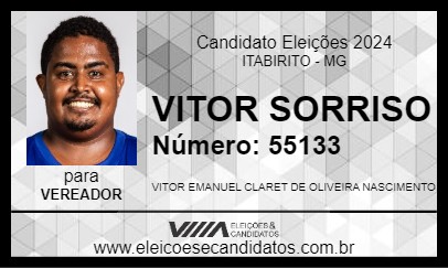 Candidato VITOR SORRISO 2024 - ITABIRITO - Eleições