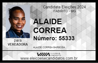 Candidato ALAIDE CORREA 2024 - ITABIRITO - Eleições