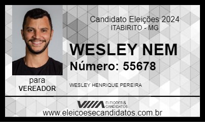 Candidato WESLEY NEM 2024 - ITABIRITO - Eleições