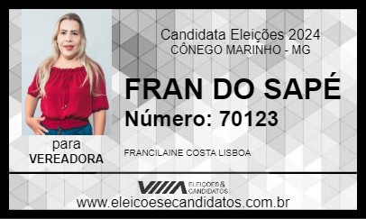 Candidato FRAN DO SAPÉ 2024 - CÔNEGO MARINHO - Eleições