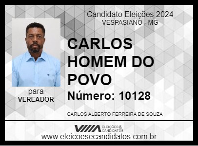 Candidato CARLOS HOMEM DO POVO 2024 - VESPASIANO - Eleições