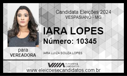 Candidato IARA LOPES 2024 - VESPASIANO - Eleições