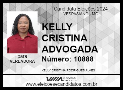 Candidato KELLY CRISTINA ADVOGADA 2024 - VESPASIANO - Eleições