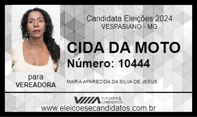 Candidato CIDA DA MOTO 2024 - VESPASIANO - Eleições