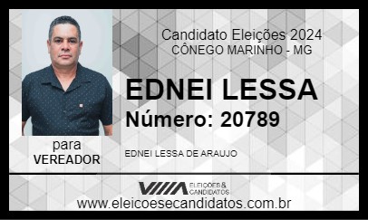 Candidato EDNEI LESSA 2024 - CÔNEGO MARINHO - Eleições