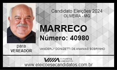 Candidato MARRECO 2024 - OLIVEIRA - Eleições