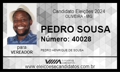 Candidato PEDRO SOUSA 2024 - OLIVEIRA - Eleições