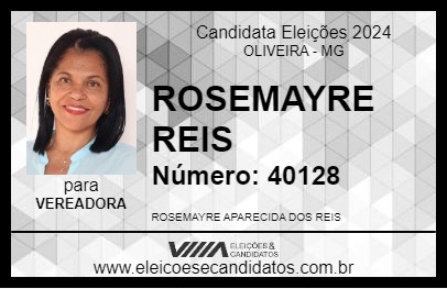 Candidato ROSEMAYRE REIS 2024 - OLIVEIRA - Eleições