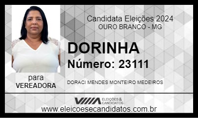 Candidato DORINHA 2024 - OURO BRANCO - Eleições