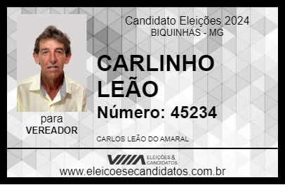 Candidato CARLINHO LEÃO 2024 - BIQUINHAS - Eleições