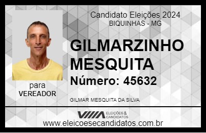 Candidato GILMARZINHO MESQUITA 2024 - BIQUINHAS - Eleições