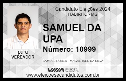 Candidato SAMUEL DA UPA 2024 - ITABIRITO - Eleições