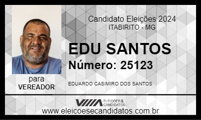 Candidato EDU SANTOS 2024 - ITABIRITO - Eleições