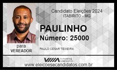 Candidato PAULINHO 2024 - ITABIRITO - Eleições