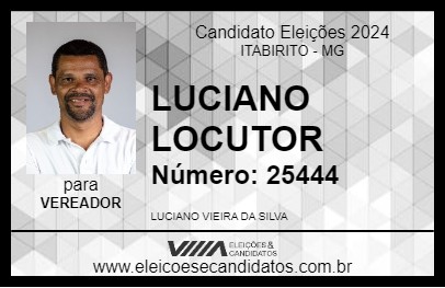 Candidato LUCIANO LOCUTOR 2024 - ITABIRITO - Eleições