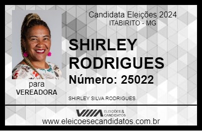 Candidato SHIRLEY RODRIGUES 2024 - ITABIRITO - Eleições