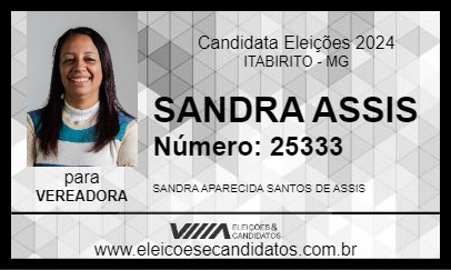 Candidato SANDRA ASSIS 2024 - ITABIRITO - Eleições