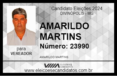 Candidato AMARILDO MARTINS 2024 - DIVINÓPOLIS - Eleições