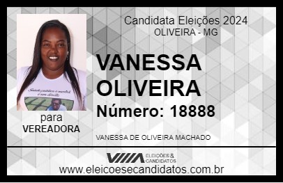 Candidato VANESSA OLIVEIRA 2024 - OLIVEIRA - Eleições