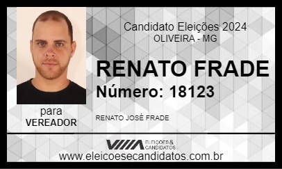 Candidato RENATO FRADE 2024 - OLIVEIRA - Eleições