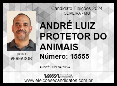 Candidato ANDRÉ LUIZ PROTETOR DOS ANIMAI 2024 - OLIVEIRA - Eleições