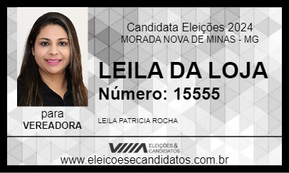 Candidato LEILA DA LOJA 2024 - MORADA NOVA DE MINAS - Eleições