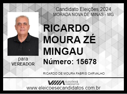 Candidato RICARDO MOURA ZÉ MINGAU 2024 - MORADA NOVA DE MINAS - Eleições