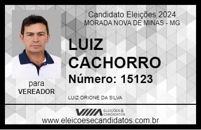 Candidato LUIZ CACHORRO 2024 - MORADA NOVA DE MINAS - Eleições