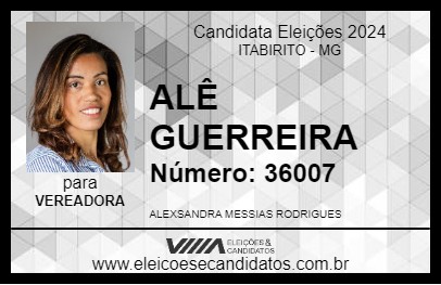 Candidato ALÊ GUERREIRA 2024 - ITABIRITO - Eleições