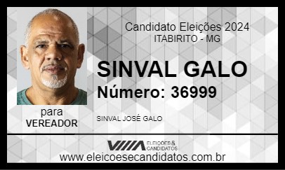 Candidato SINVAL GALO 2024 - ITABIRITO - Eleições