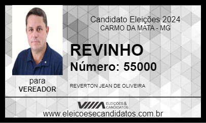 Candidato REVINHO 2024 - CARMO DA MATA - Eleições