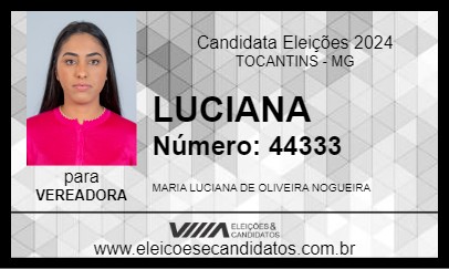 Candidato LUCIANA 2024 - TOCANTINS - Eleições