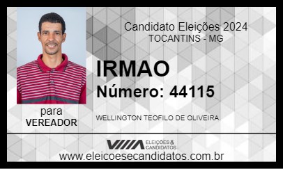 Candidato IRMAO 2024 - TOCANTINS - Eleições