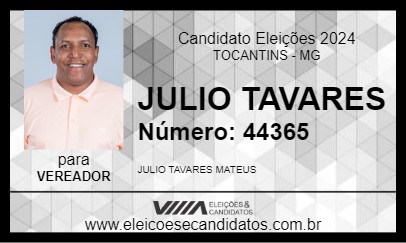 Candidato JULIO TAVARES 2024 - TOCANTINS - Eleições